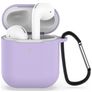 Mobigear Classic Apple AirPods 1 Hülle Flexibles Silikon - Lila