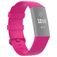 Mobigear Cross Silikon Fitbit Charge 4 Armband Dornschließe - Magenta