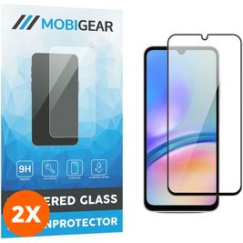 Mobigear Premium Samsung Galaxy A05s Panzerglas Gehärtetes Glas Displayschutz - Hüllenfreundlich - Schwarz (2er Pack)