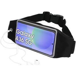 Mobiparts Comfort Fit Belt Handyhalterung Joggen Samsung Galaxy A36 Sporthülle Neopren Gürtel - Schwarz