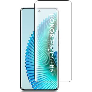 Mobigear Premium HONOR Magic 6 Lite Panzerglas Gehärtetes Glas Displayschutz - Hüllenfreundlich - Schwarz