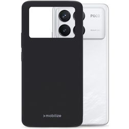 Mobilize Rubber Gelly POCO F6 Pro Hülle Flexibles TPU Backcover - Matt Black