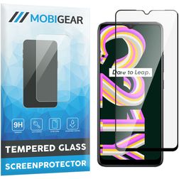 Mobigear Premium Realme C21Y Panzerglas Displayschutz - Hüllenfreundlich - Schwarz