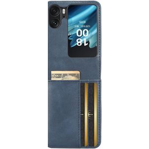 Mobigear Excellent Wallet OPPO Find N2 Flip Hülle Hardcase Backcover - Blau