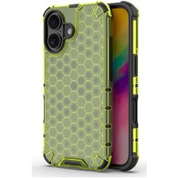 Mobigear Honeycomb iPhone 16 Plus Hülle Hardcase Backcover Stoßfest - Grün