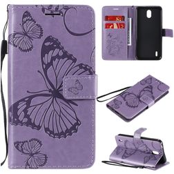 Mobigear Butterfly Nokia 1.3 Hülle Klapphülle Geldbörse - Lila