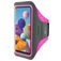 Mobiparts Comfort Fit Handyhalterung Joggen Samsung Galaxy A21s Sporthülle Neopren Sportarmband - Neon Pink