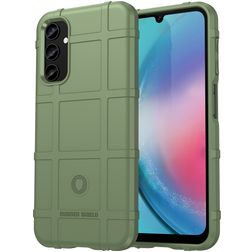 Mobigear Rugged Shield Samsung Galaxy S23 FE Hülle Flexibles TPU Backcover Stoßfest - Grün