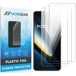 Mobigear POCO F6 Displayschutz Schutzfolie - Hüllenfreundlich (3er Pack)