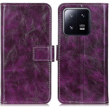 Mobigear Basic Xiaomi 13 Hülle Klapphülle Geldbörse - Lila