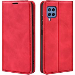 Mobigear Retro Slim Samsung Galaxy M22 Hülle Klapphülle Geldbörse - Rot