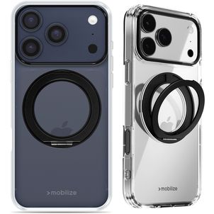 Mobilize 360 Rotating Ring iPhone 17 Pro Max MagSafe Hülle Hardcase Backcover mit Ringhalter - Schwarz