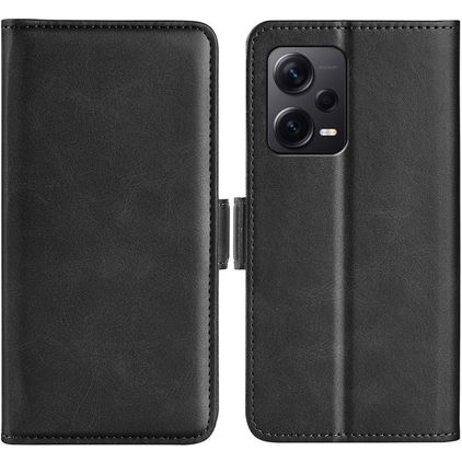 Mobigear Slim Magnet Xiaomi Redmi Note 12 Pro Plus Hülle Klapphülle Geldbörse - Schwarz