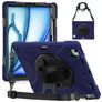 Mobigear SureGrip XGuard iPad Air 13 Zoll (2025) Hülle Kunststoff,Silikon Backcover + Stifthalter + Schulterträger + Ständer - Marineblau
