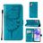 Mobigear Butterfly Samsung Galaxy A55 Klapphülle Portemonnaie - Blau