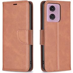 Mobigear Excellent Motorola Moto E14 Hülle Klapphülle Geldbörse - Braun
