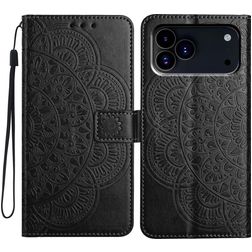 Mobigear Mandala iPhone 18 Pro Max Klapphülle Portemonnaie - Schwarz