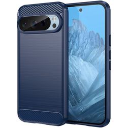 Mobigear Brushed Slim Google Pixel 9 Hülle Flexibles TPU Backcover - Blau