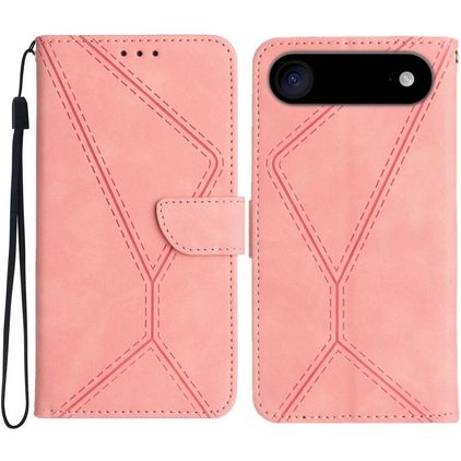 Mobigear Stitch iPhone Air Klapphülle Portemonnaie - Pink