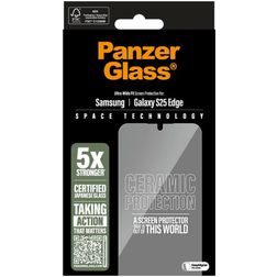 PanzerGlass Ceramic Samsung Galaxy S25 Edge Gehärtetes Glas Displayschutz - Hüllenfreundlich
