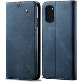 Mobigear Denim Slim Samsung Galaxy S20 Plus Hülle Klapphülle Geldbörse - Blau