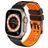 Mobigear Aero Armor Silikon Apple Watch Armband Dornschließe - 49/46/45/44 mm - Schwarz / Orange