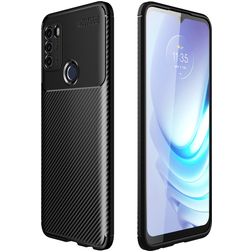 Mobigear Racing Motorola Moto G50 Hülle Flexibles TPU Backcover - Schwarz