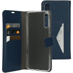 Mobiparts Classic Wallet Samsung Galaxy A70 Hülle Klapphülle Geldbörse - Blau