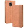 Mobigear Sensation Xiaomi Redmi Note 9S Hülle Klapphülle Geldbörse - Cognac