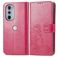 Mobigear Clover Motorola Edge 30 Pro Klapphülle Portemonnaie - Magenta