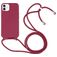 Mobigear Lanyard iPhone 16 Plus Silikon Handykette - Rot