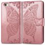 Mobigear Butterfly iPhone 16e Hülle Klapphülle Geldbörse - Roségold