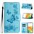 Mobigear Butterfly Samsung Galaxy A35 Hülle Klapphülle Geldbörse - Blau