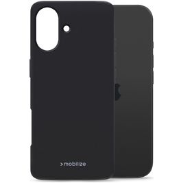 Mobilize Rubber Gelly iPhone 17 Hülle Flexibles TPU Backcover - Schwarz