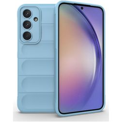 Mobigear Bumpy Samsung Galaxy A35 Hülle Flexibles TPU Backcover - Blau