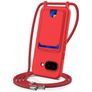 Mobigear Lanyard Card Google Pixel 10a Silikon Handykette mit Kartenhalter - Rot