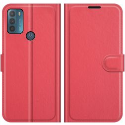 Mobigear Classic Motorola Moto G50 Hülle Klapphülle Geldbörse - Rot