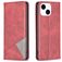 Mobigear Rhombus Slim iPhone 15 Hülle Klapphülle - Rot