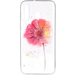 Mobigear Design Xiaomi Redmi 7 Hülle Flexibles TPU Backcover - Rote Blume