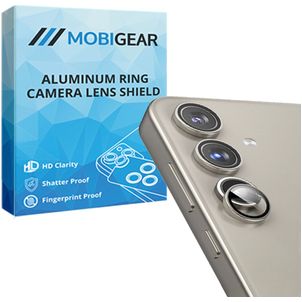 Mobigear Single Samsung Galaxy S24 Plus Panzerglas Gehärtetes Glas Kameralinsen Schutz - Hüllenfreundlich - Grau