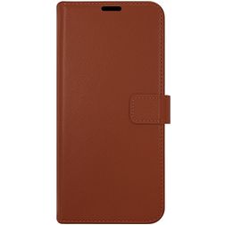 Valenta Gel Skin Samsung Galaxy A13 4G Hülle Echtes Leder Klapphülle Geldbörse - Braun