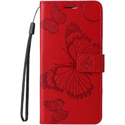 Mobigear Butterfly HONOR 200 Lite Hülle Klapphülle Geldbörse - Rot