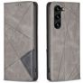 Mobigear Rhombus Slim Samsung Galaxy S23 Plus Hülle Klapphülle - Grau