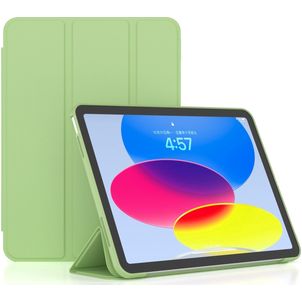 Mobigear Tri-Fold Gel iPad 10 (2022) Hülle TPU,Kunstleder Klapphülle - Grün