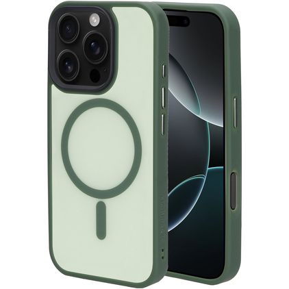 Mobiparts Hardcover iPhone 16 Pro MagSafe Hardcase Backcover - Satin Green