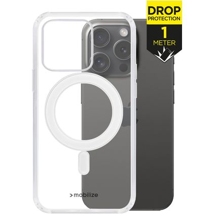Mobilize Naked Protection Durchsichtig iPhone 15 Pro MagSafe Hülle Hardcase Backcover Stoßfest - Transparent