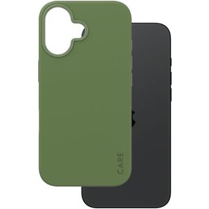 CARE by PanzerGlass Fashionable iPhone 16 Silikon MagSafe Hülle Backcover - Grün
