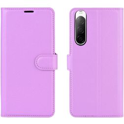 Mobigear Classic Sony Xperia 10 II Hülle Klapphülle Geldbörse - Lila
