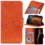 Mobigear Classy Samsung Galaxy S21 Hülle Klapphülle Geldbörse - Orange