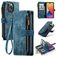 Caseme C30 iPhone 14 Pro Max Hülle Klapphülle Geldbörse - Blau